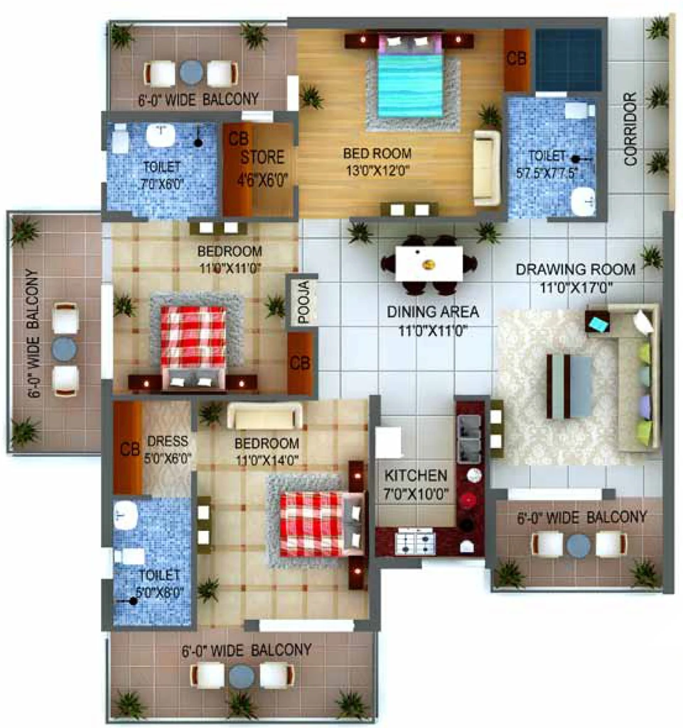 3 BHK Flat in Doon Capital Heights in null, Dehradun - Image 924052