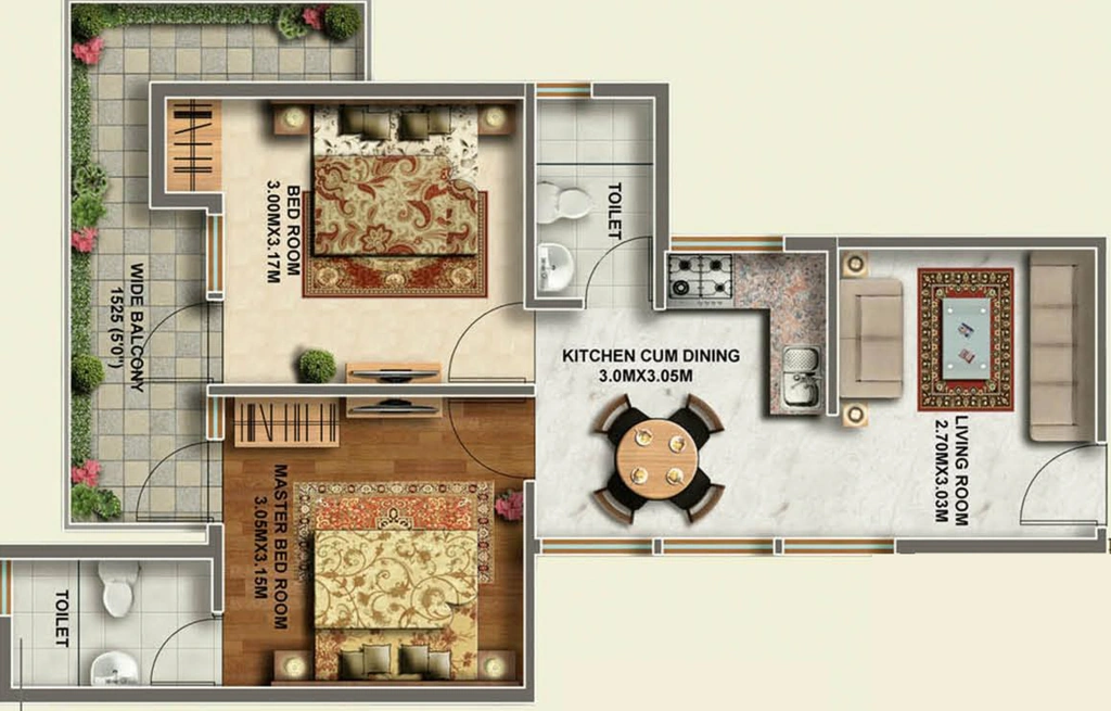 2 BHK Flat in Ramsons Kshitij in Sector 95, Gurgaon - Image 924065