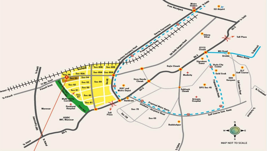 Location of Ramsons Kshitij in Sector 95, Gurgaon - Image 416889