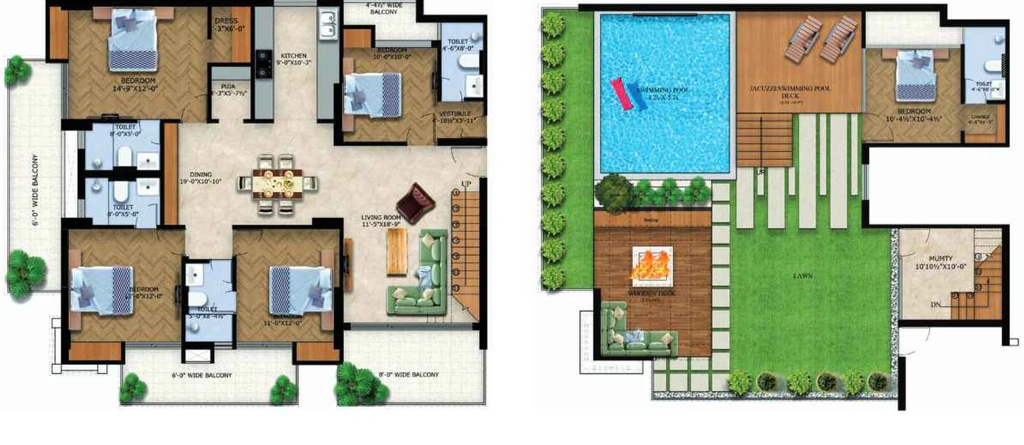 5 BHK Penthouse in Doon Capital Royal Casa in GMS Road, Dehradun - Image 924062