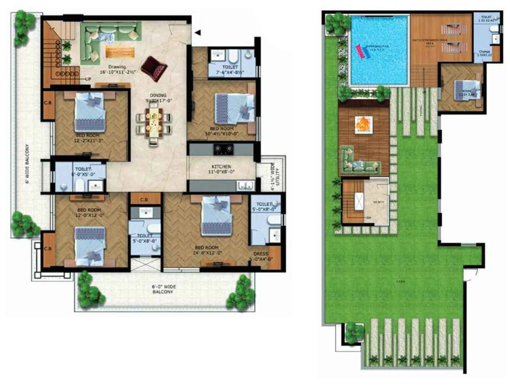 5 BHK Penthouse in Doon Capital Royal Casa in GMS Road, Dehradun - Image 924063