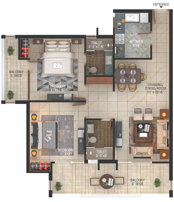 2 BHK Flat in Suachin Infinity Greens in Malsi, Dehradun - Image 924074