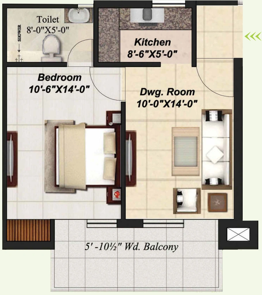 1 BHK Flat in Mahalaxmi Lord Krishna Crest in null, Dehradun - Image 924092