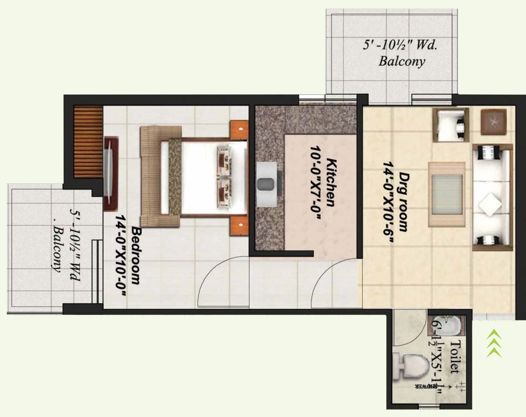 1 BHK Flat in Mahalaxmi Lord Krishna Crest in null, Dehradun - Image 924093