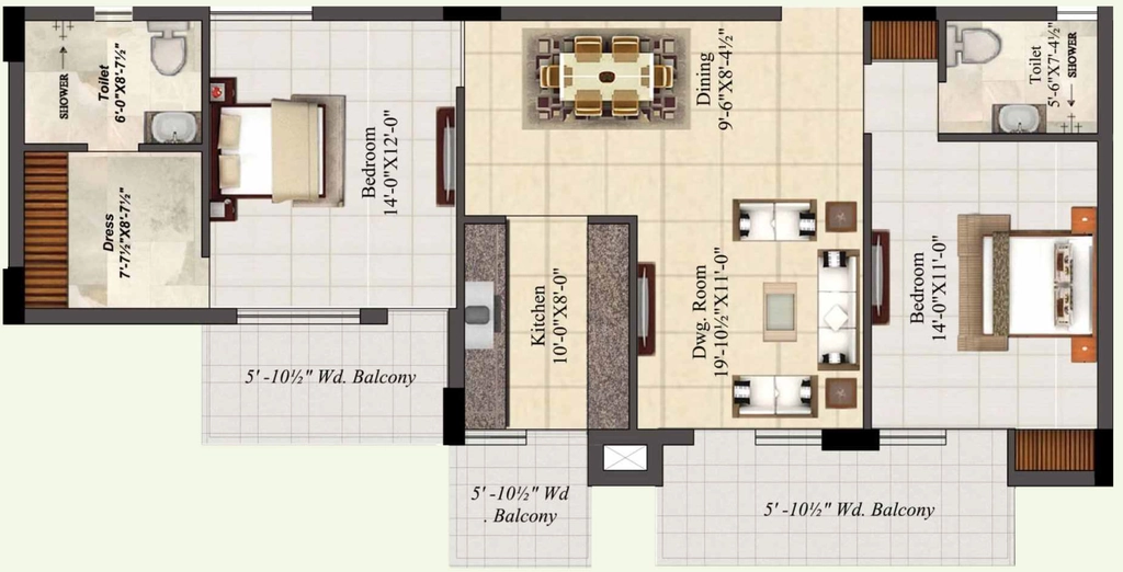 2 BHK Flat in Mahalaxmi Lord Krishna Crest in null, Dehradun - Image 924095