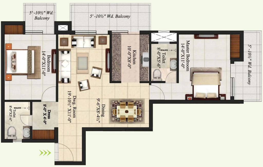 2 BHK Flat in Mahalaxmi Lord Krishna Crest in null, Dehradun - Image 924096
