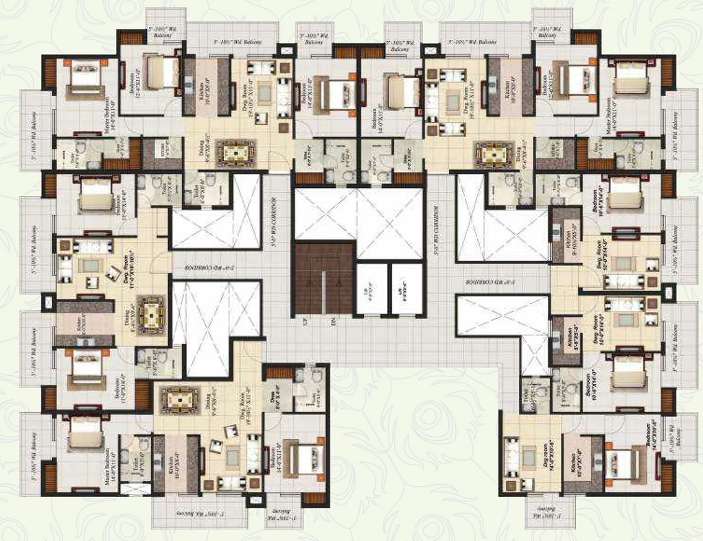 Floor Plan of Mahalaxmi Lord Krishna Crest in null, Dehradun - Image 416968