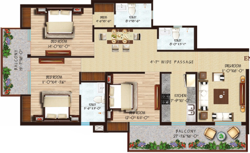 3 BHK Flat in Mahalaxmi Lord Krishna Greens in null, Dehradun - Image 924101
