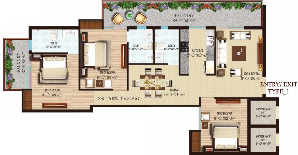 3 BHK Flat in Mahalaxmi Lord Krishna Greens in null, Dehradun - Image 924102