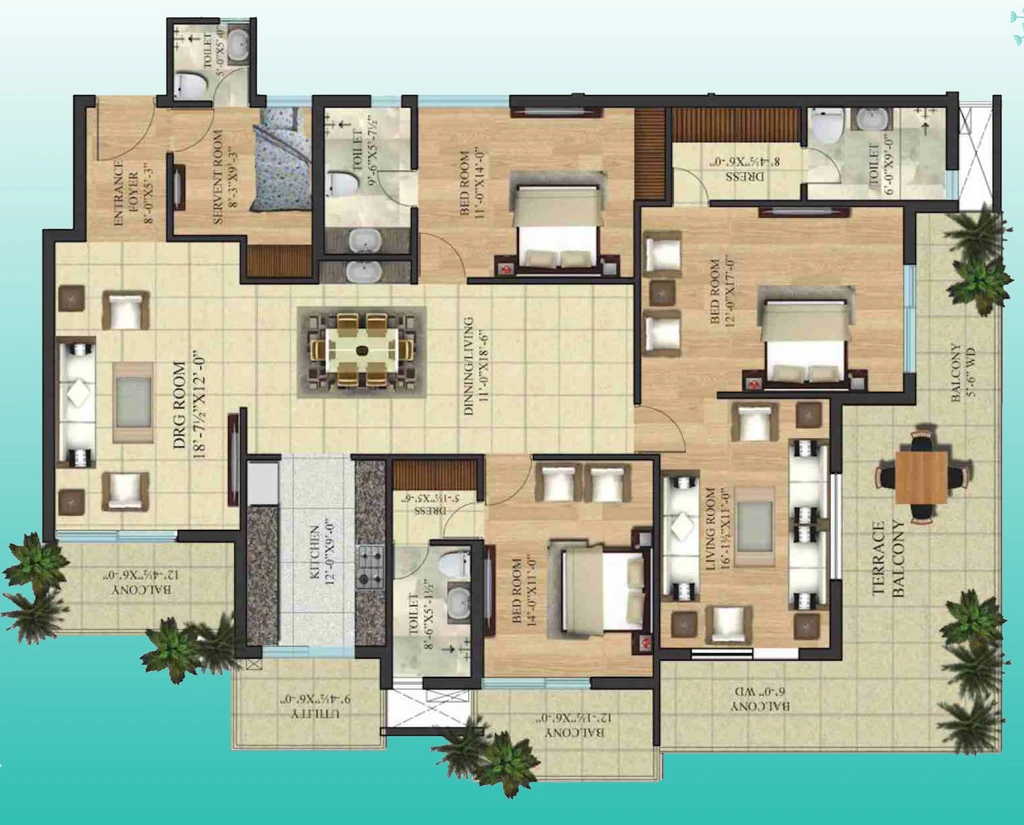 4 BHK Flat in Mahalaxmi Lord Krishna Terraces in null, Dehradun - Image 924107