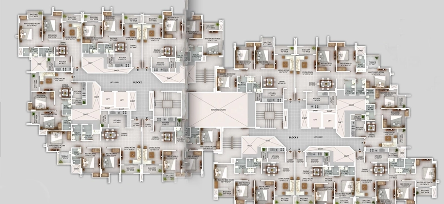 Floor Plan of Shreeja Paradise in Beltola, Guwahati - Image 417050
