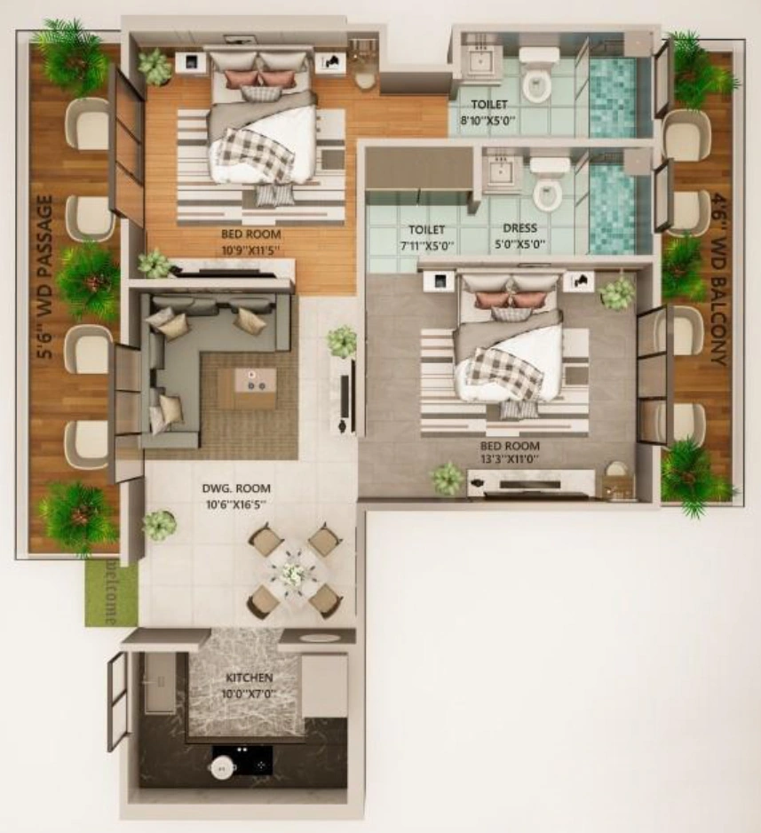 2 BHK Flat in Pari Heights in Sahastradhara Road, Dehradun - Image 924112