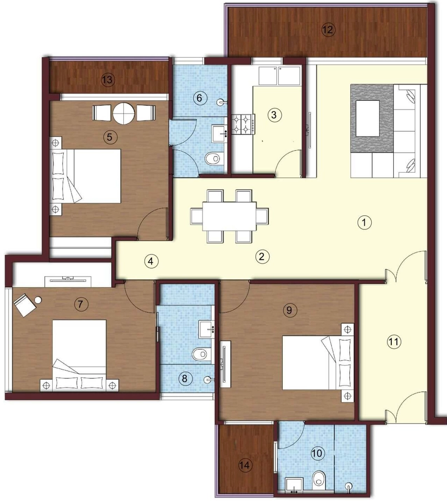 3 BHK Flat in Sikka Kimaya Greens in Sahastradhara Road, Dehradun - Image 924121