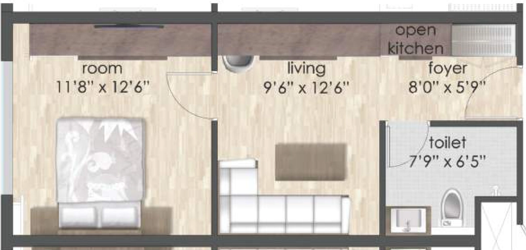 1 BHK Flat in Sikka Kingsberry Greens in Sahastradhara Road, Dehradun - Image 924125