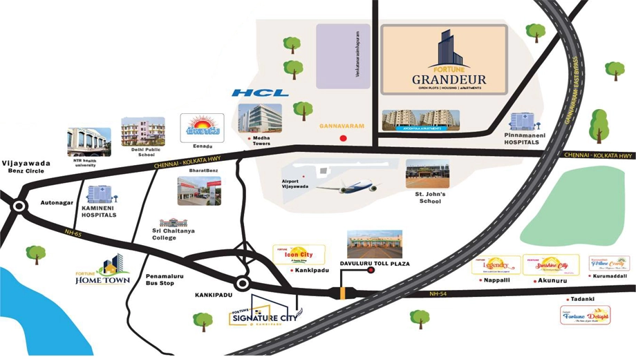 Location of Harivillu Fortune Grandeur in null, Vijayawada - Image 417117