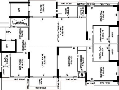4 BHK Flat in Aishwaryam Gardens in Mavdi, Rajkot - Image 924158