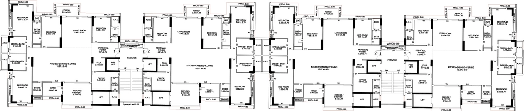 Floor Plan of Aishwaryam Gardens in Mavdi, Rajkot - Image 417139