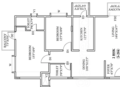2 BHK Flat in Foundations Pearl in Yadavagiri, Mysore - Image 924157