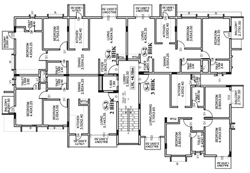 Floor Plan of Foundations Pearl in Yadavagiri, Mysore - Image 417369