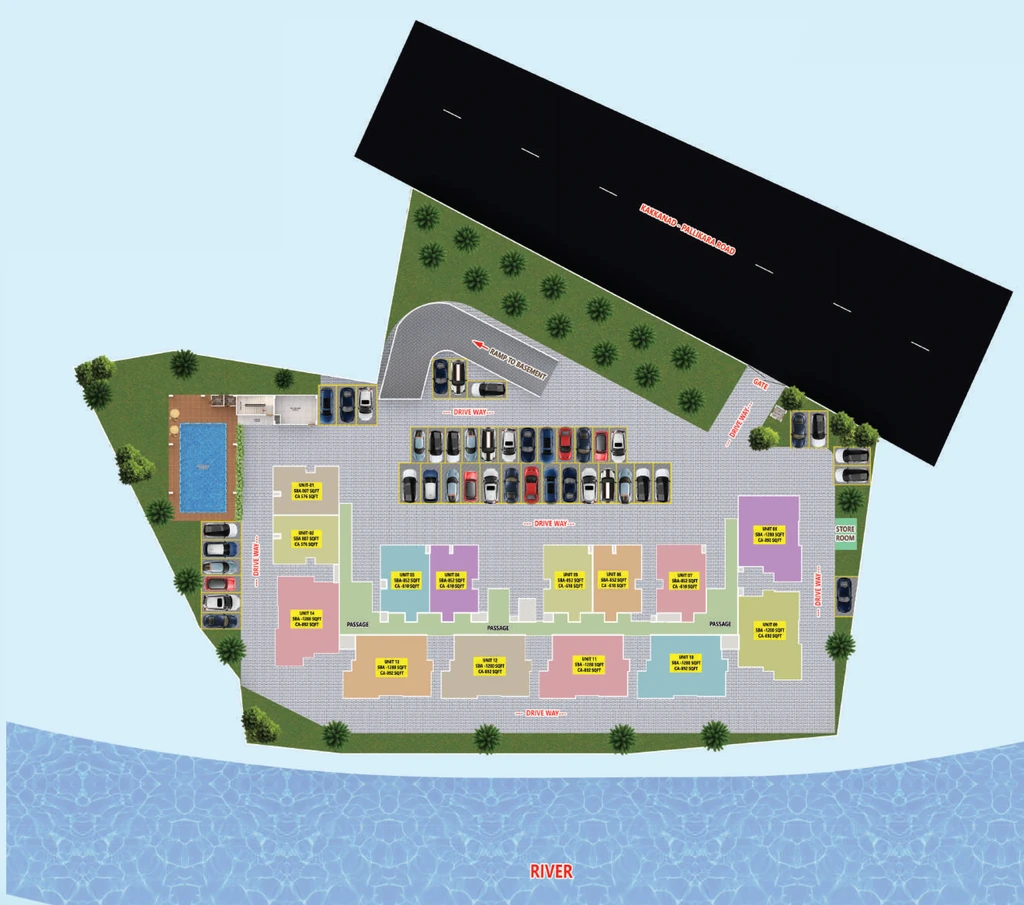 Master Plan of Confident Lakeside in Kakkanad, Kochi - Image 417149
