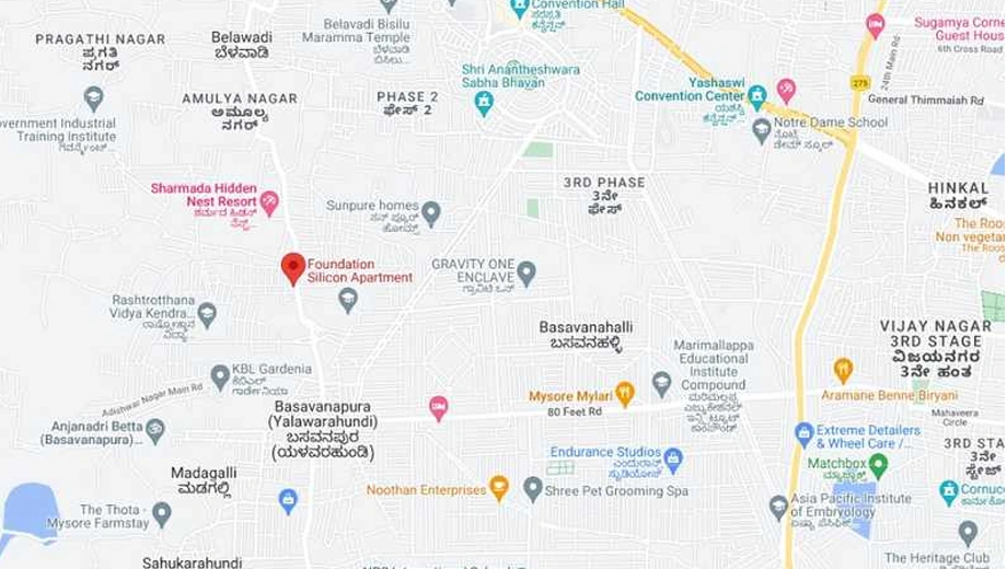 Location of Foundations Silicon in Vijayanagar, Mysore - Image 417154