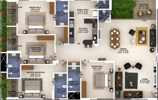 4 BHK Flat in Confident Legacy in Vennala, Kochi - Image 924179