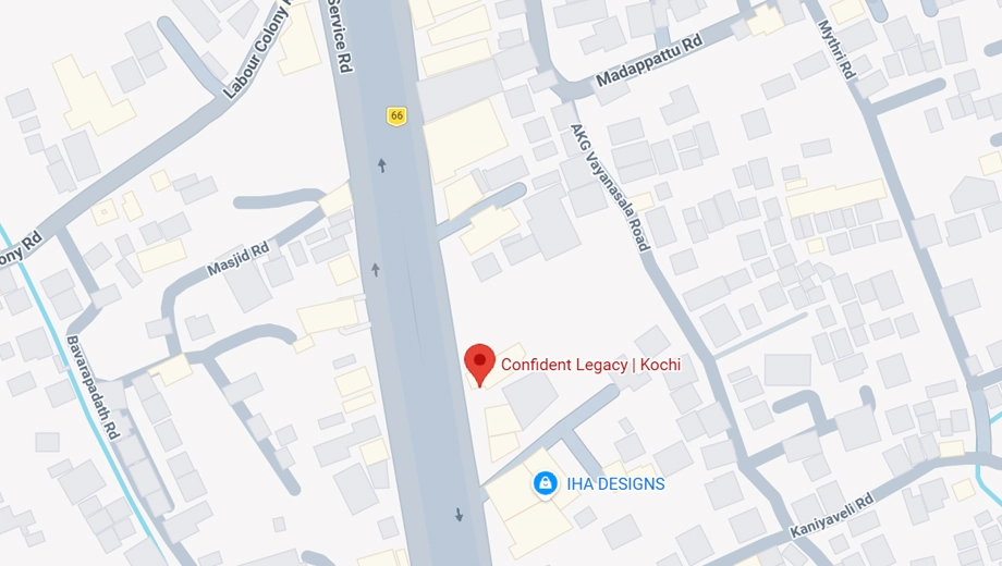 Location of Confident Legacy in Vennala, Kochi - Image 417197