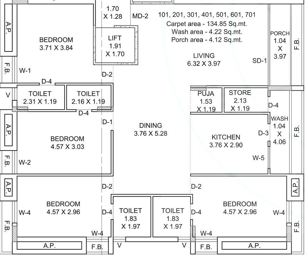 4 BHK Flat in Diamond Arise in Madhapar, Rajkot - Image 924188