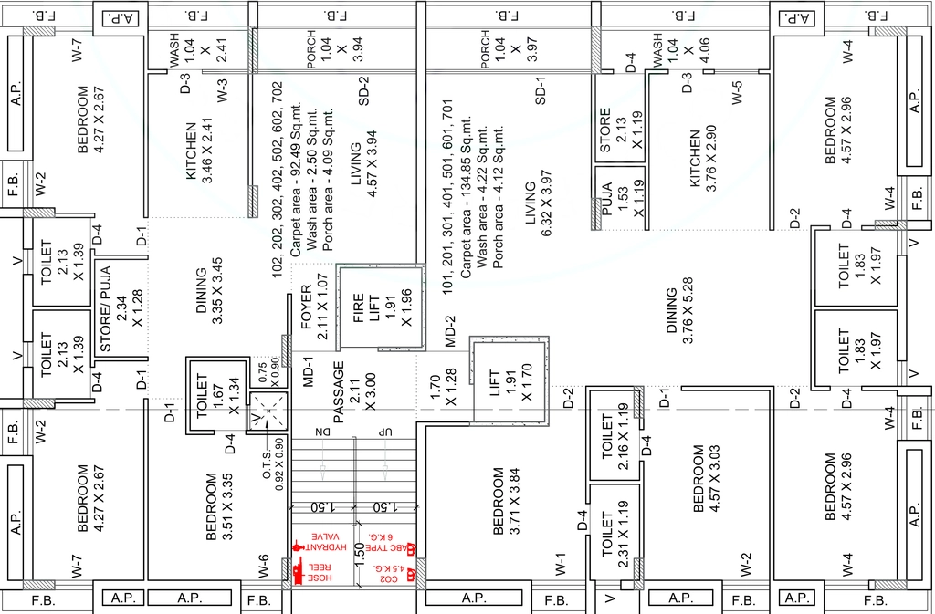 Floor Plan of Diamond Arise in Madhapar, Rajkot - Image 417222