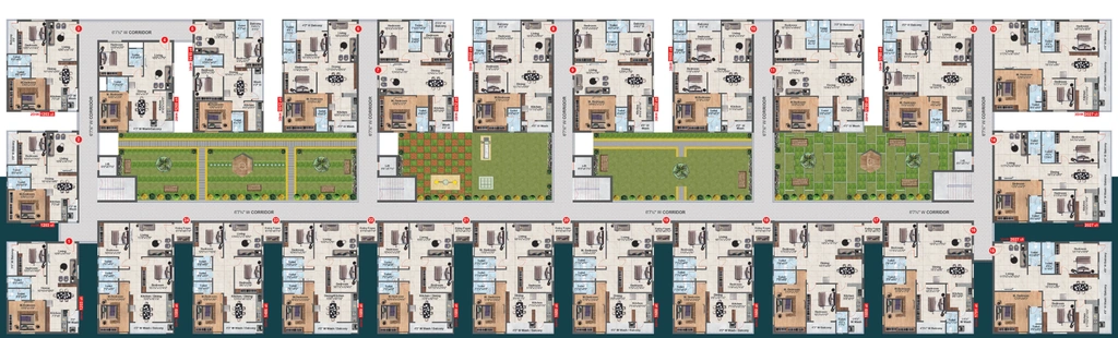 Floor Plan of Sai Iconic Towers in Kanuru, Vijayawada - Image 417243