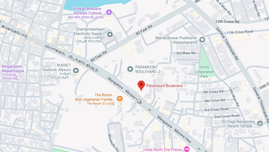 Location of Paramount Boulevard in Vijayanagar, Mysore - Image 417230