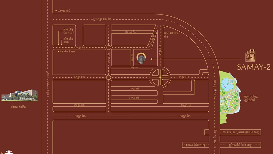 Location of Ganesh Samay 2 in null, Rajkot - Image 417249