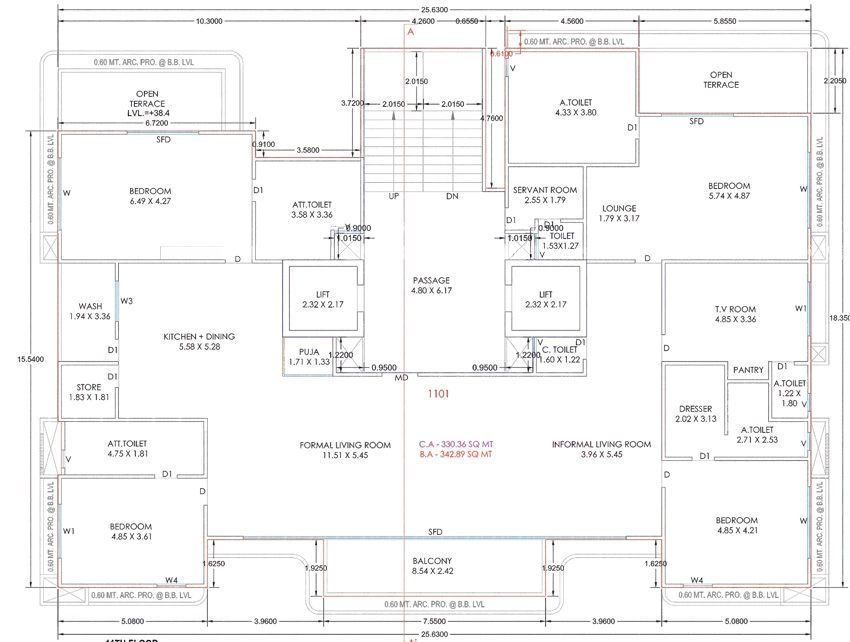4 BHK Flat in Shree Hari Krishnam in Katargam, Surat - Image 924206