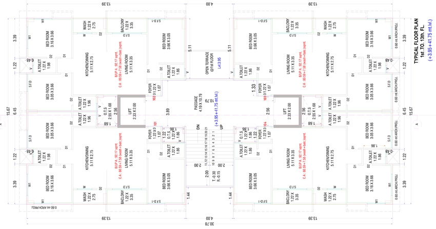 Floor Plan of Siya Atharva Elegance in Ganeshpura, Surat - Image 417279