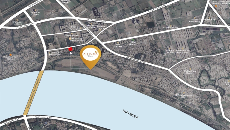 Location of Siya Atharva Elegance in Ganeshpura, Surat - Image 417278