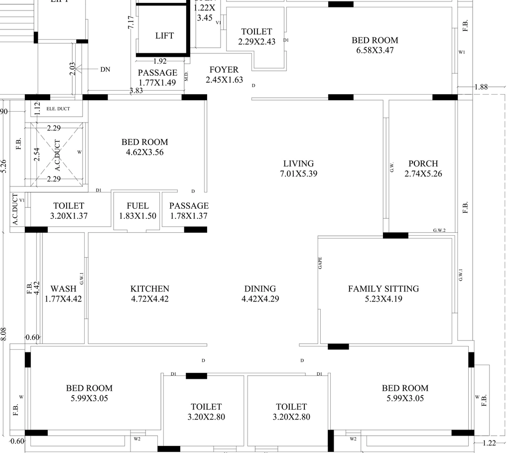 4 BHK Flat in Ladani Greenfield Gardens in Mota Mava, Rajkot - Image 924224