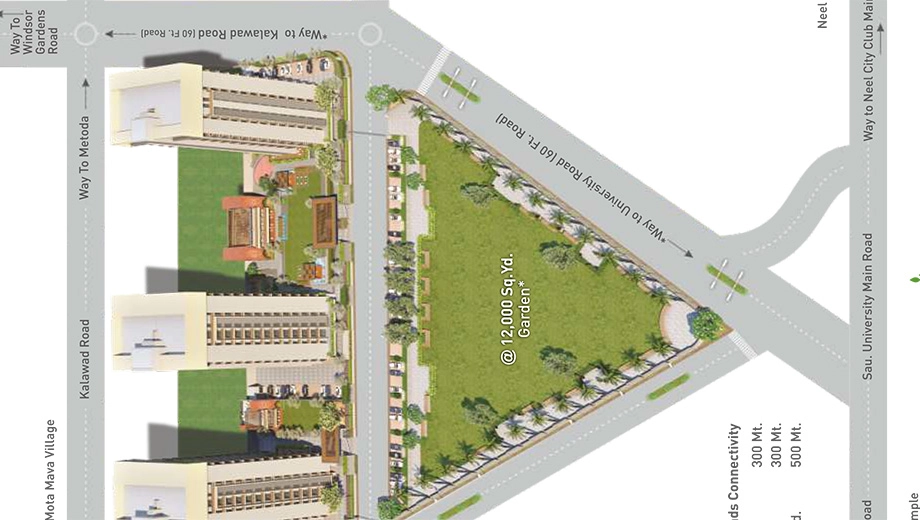 Location of Ladani Greenfield Gardens in Mota Mava, Rajkot - Image 417337