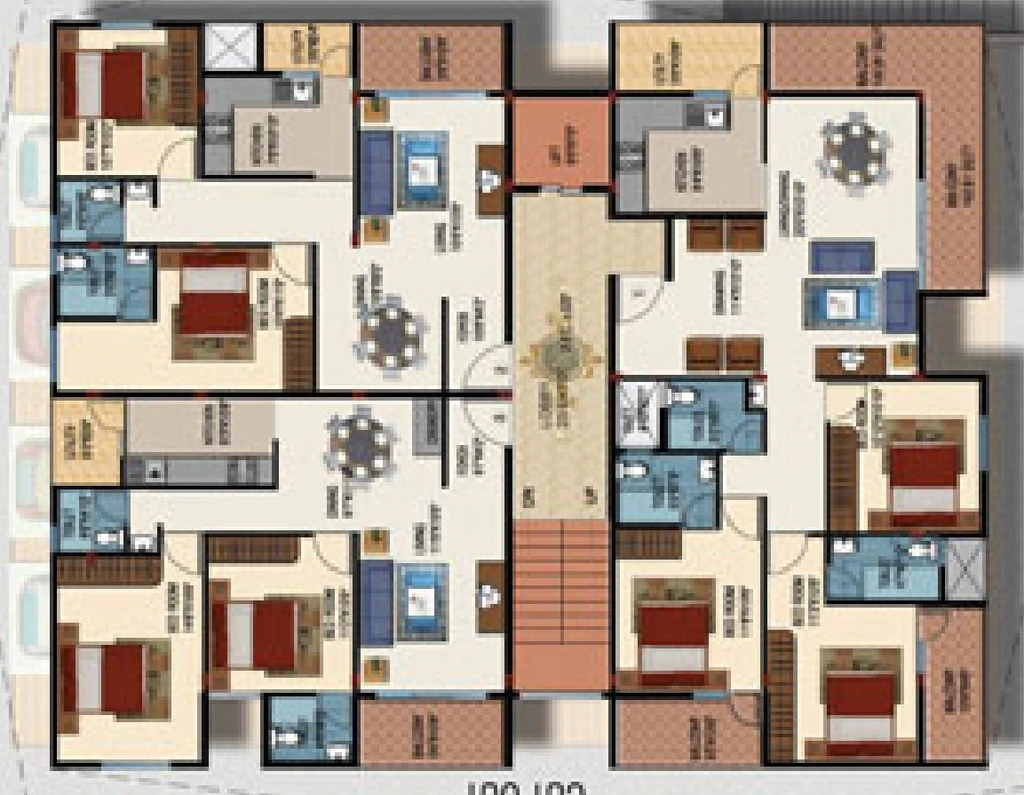 Floor Plan of Prithvi Castles in Siddhartha Layout, Mysore - Image 417308