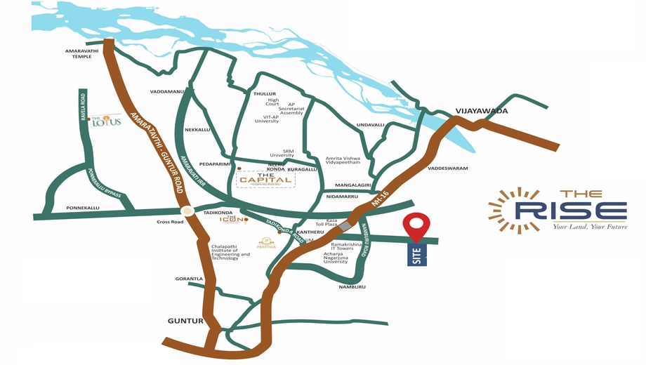 Location of Sunsiri The Rise in null, Vijayawada - Image 417318