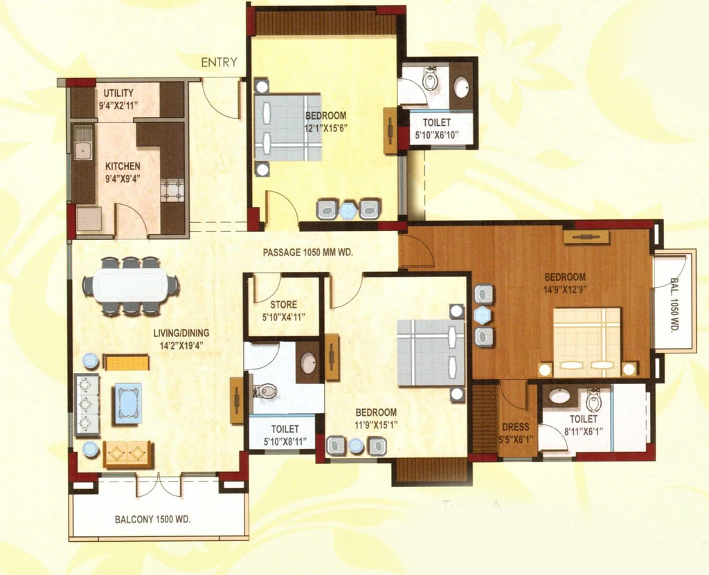 3 BHK Flat in Ridhi Sidhi Height in Beltola, Guwahati - Image 924382