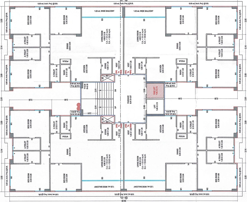 Floor Plan of Nilkanth Skycity Avenue in Althan, Surat - Image 417326