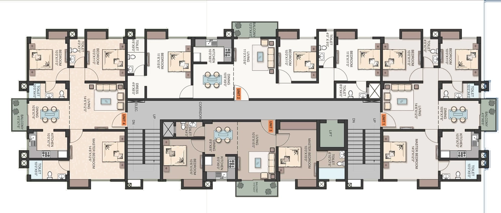 Floor Plan of Icon Keshari in Beltola, Guwahati - Image 417727