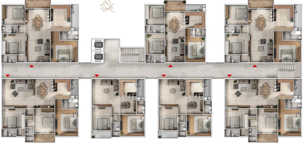 Floor Plan of Vasishta Vaishno Vihari in Poranki, Vijayawada - Image 417351