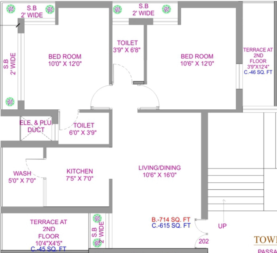 2 BHK Flat in Kasumbi Elegance in Gondal Road, Rajkot - Image 924280