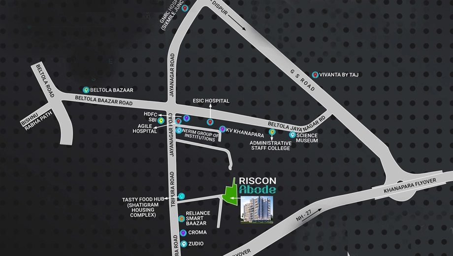 Location of Riscon Abode in Khanapara, Guwahati - Image 417955