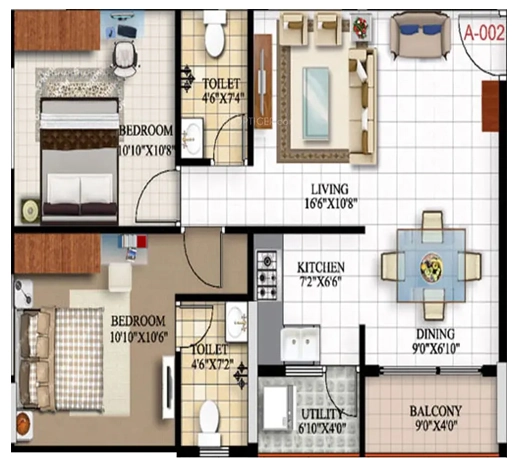 2 BHK Flat in Prithvi Lifestyle in Siddhartha Layout, Mysore - Image 924241