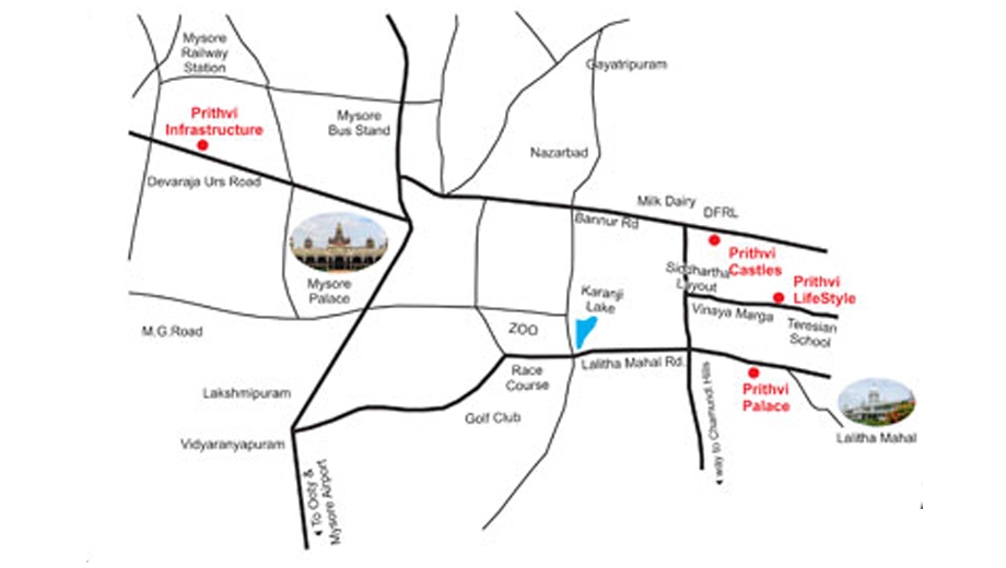 Location of Prithvi Lifestyle in Siddhartha Layout, Mysore - Image 417391