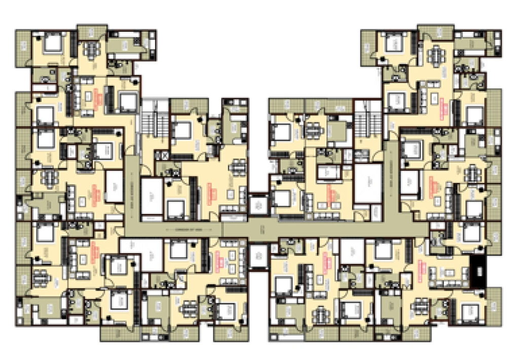 Floor Plan of Foundations Silver Springs in Hootagalli, Mysore - Image 417385