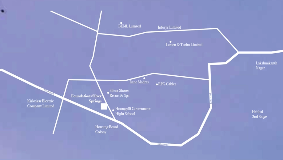 Location of Foundations Silver Springs in Hootagalli, Mysore - Image 417384