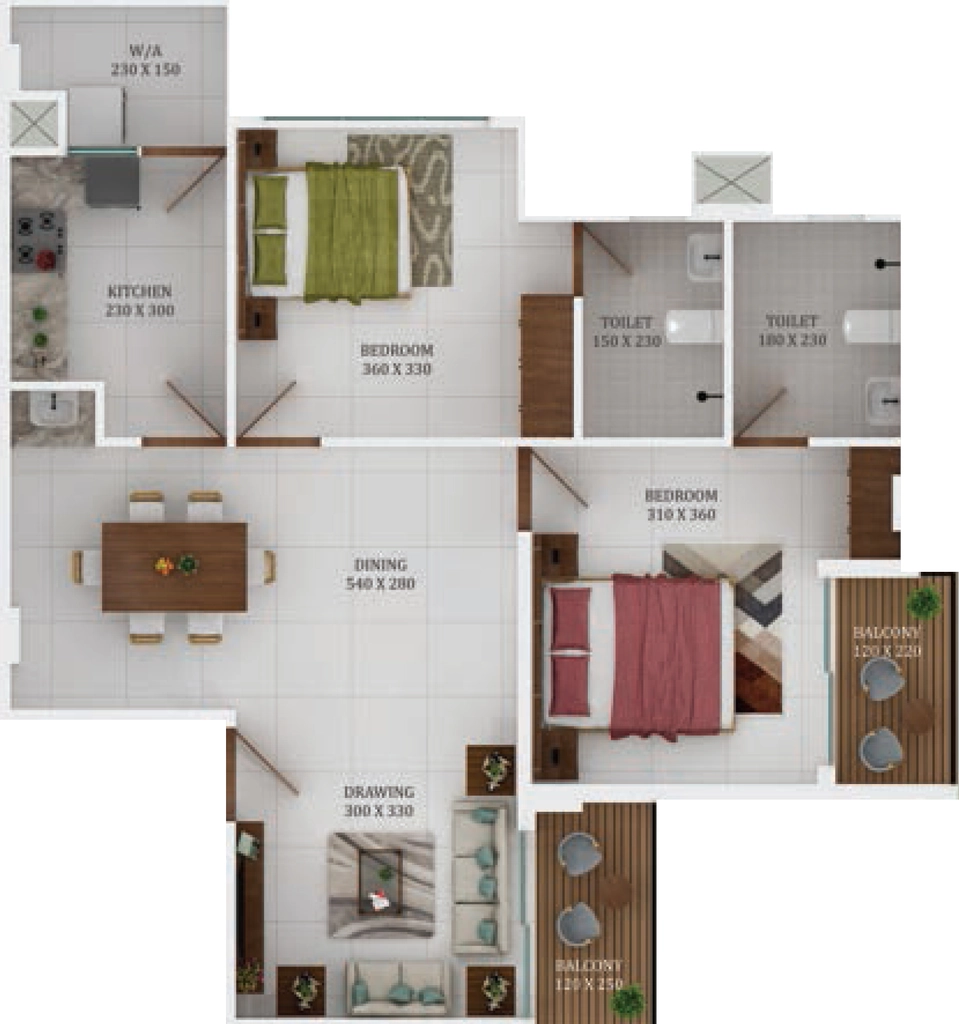 2 BHK Flat in Trinity Estilla in Ernakulam, Kochi - Image 924261